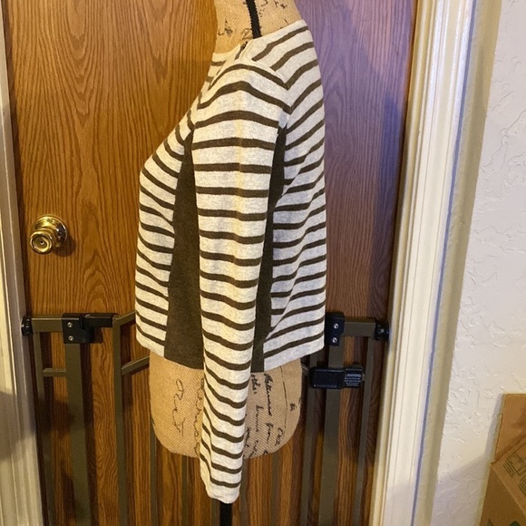 Madewell Striped Boat Neck Sweater XS | Shoulder Zip | Boxy Cotton Wool Knit - Picture 3 of 12